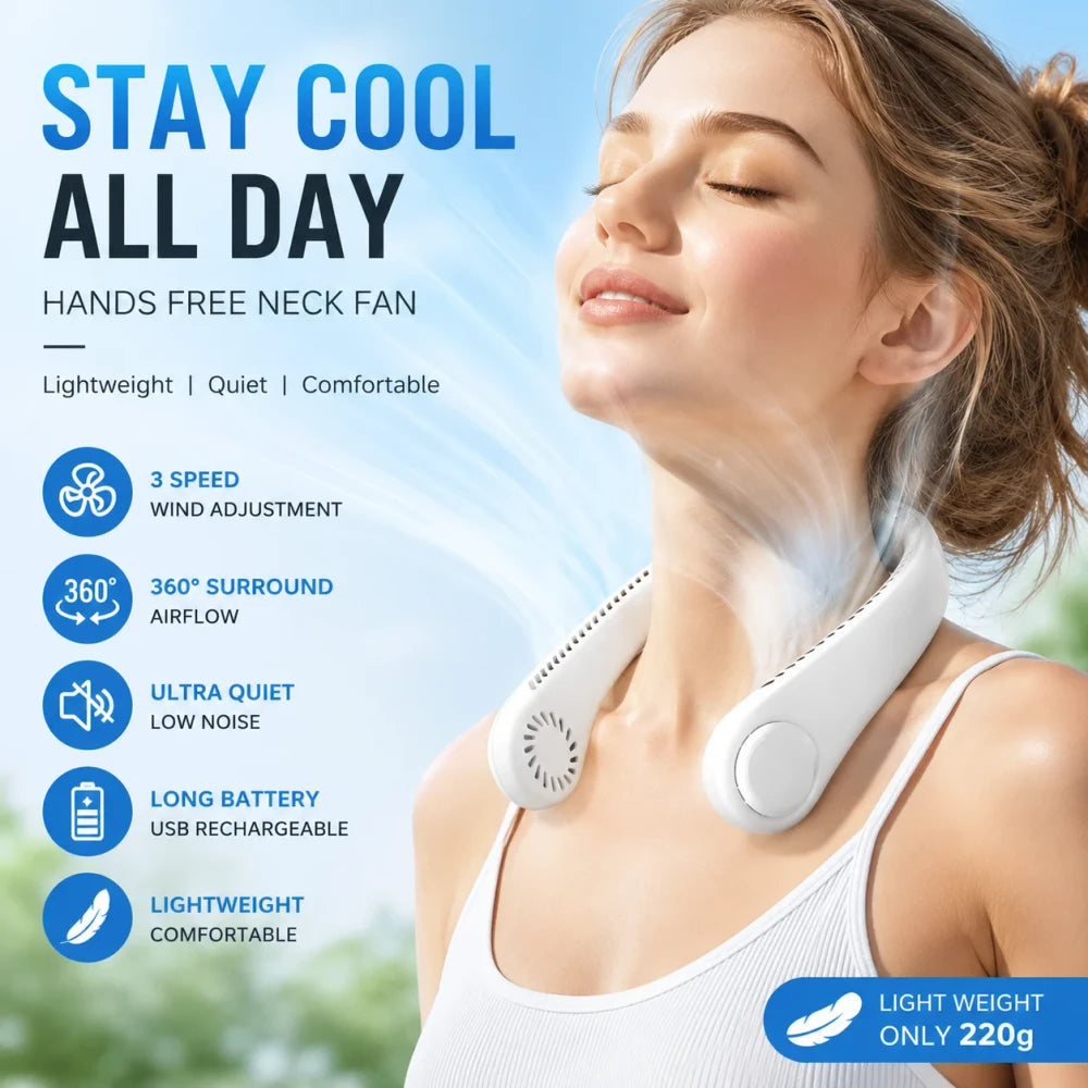 Stay-Cool Hands-Free Neck Fan